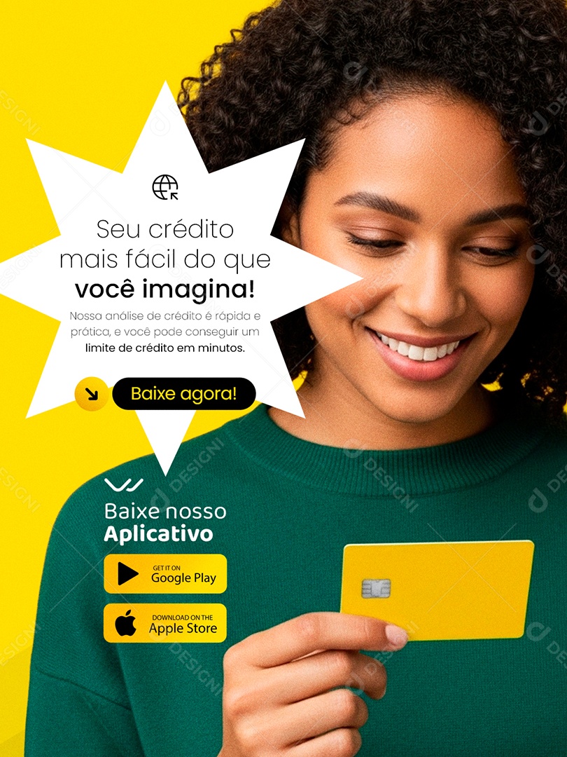 Banco Seu Crédito Mais Fácil Social Media PSD Editável
