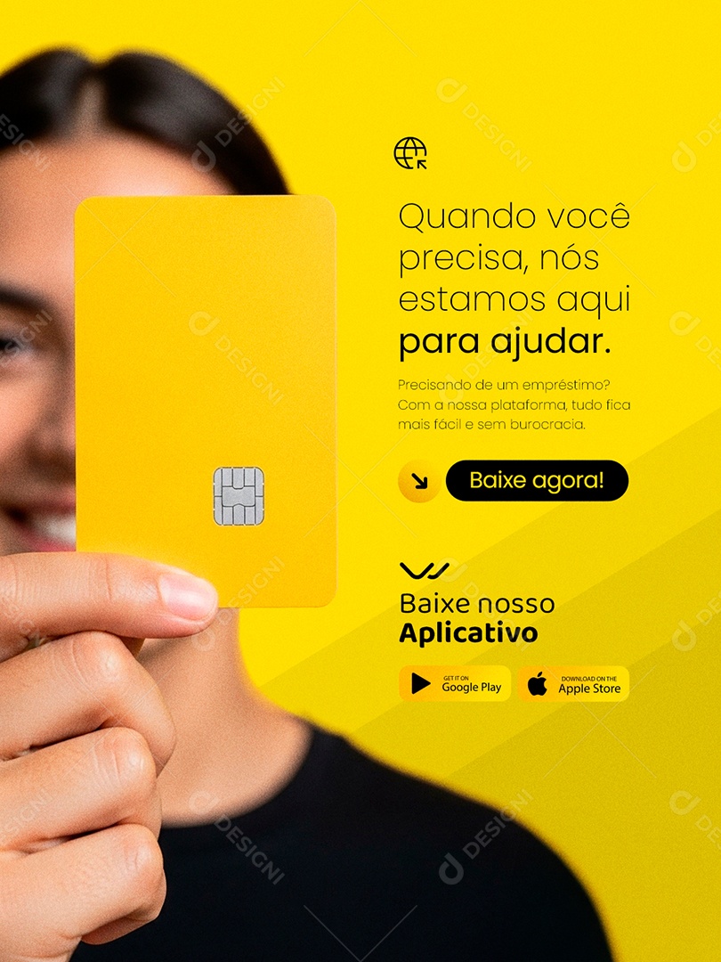 Banco Quando Você Precisa Social Media PSD Editável