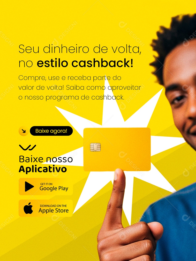 Banco Seu Dinheiro de Volta Social Media PSD Editável