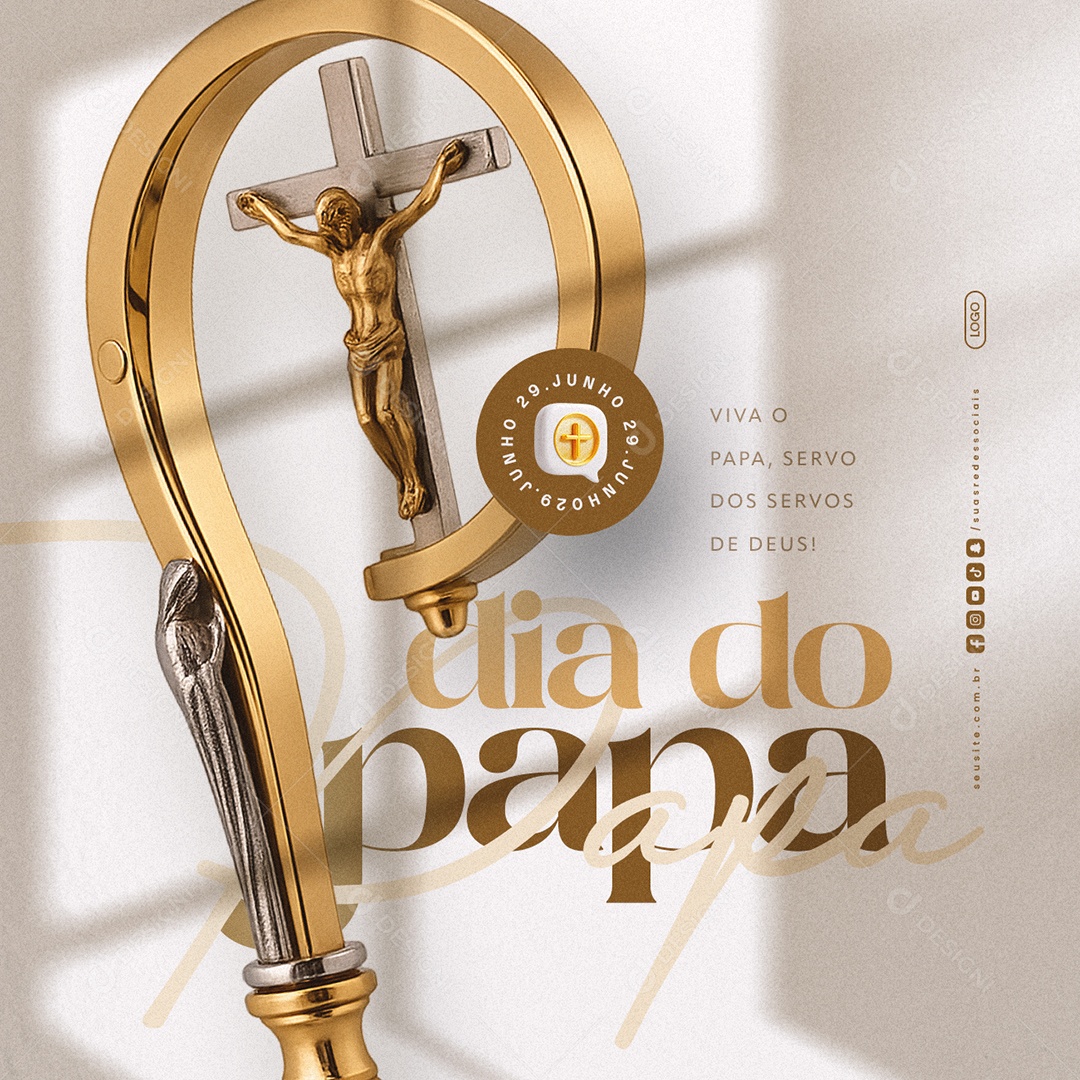 Dia do Papa 29 de Junho Social Media PSD Editável