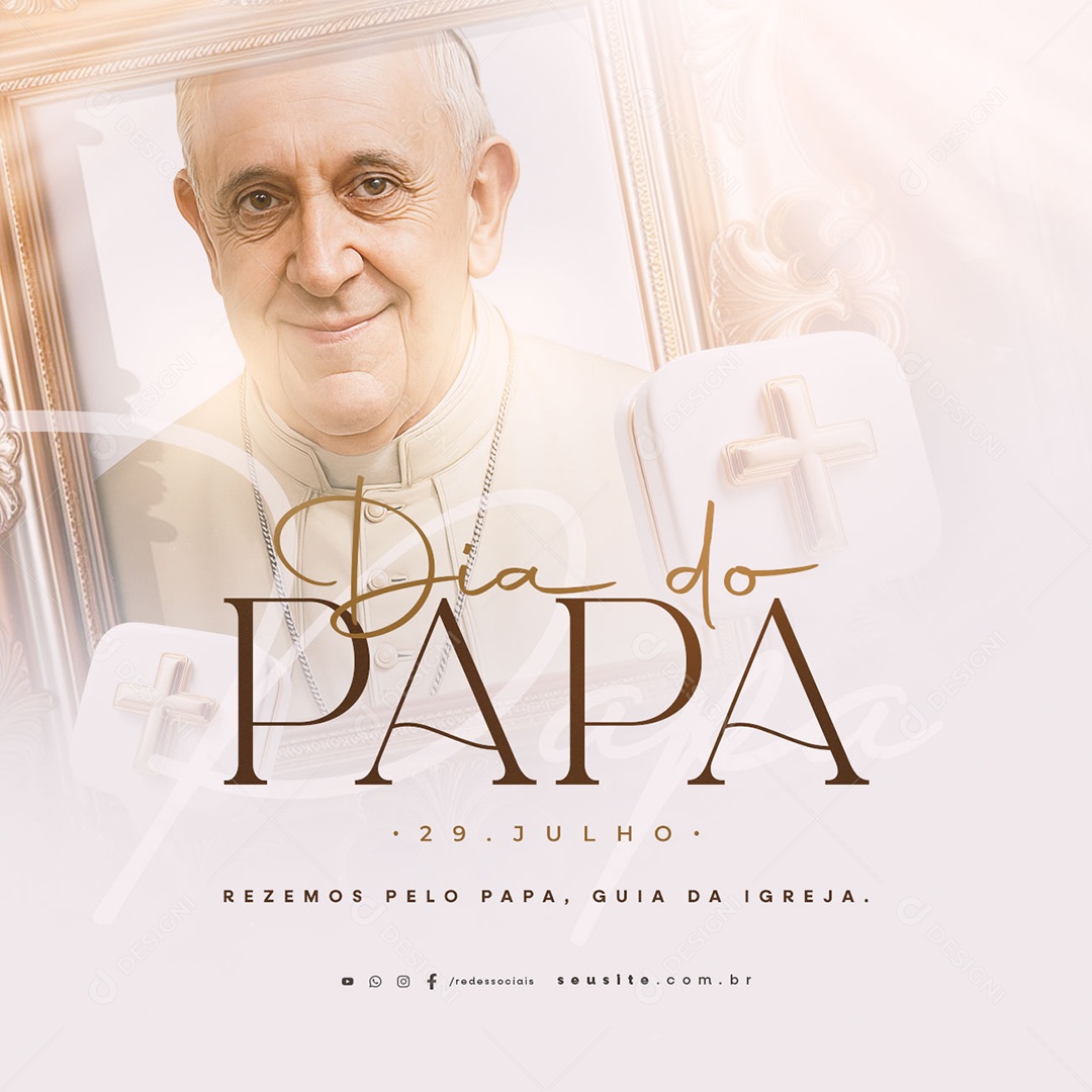 Dia do Papa 29 de Junho Social Media PSD Editável