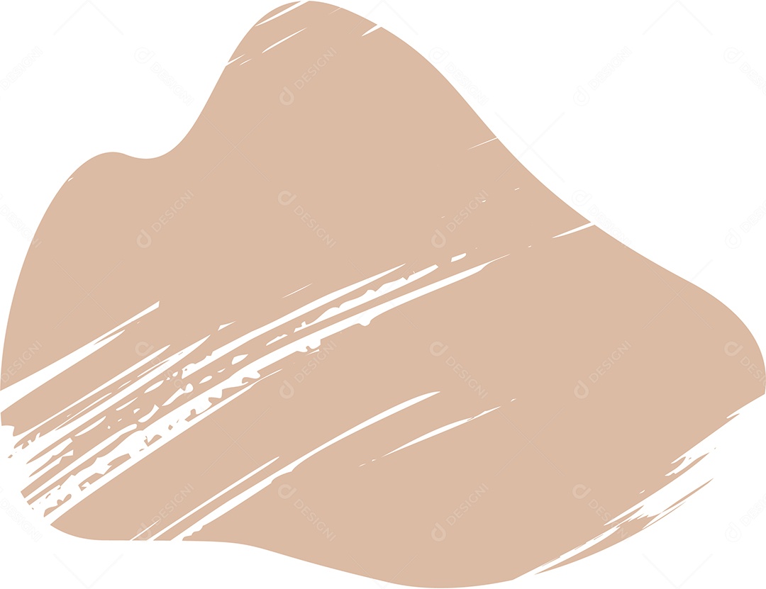 Shape Grunge Mancha de Tinta Marrom Claro Ilustração Vetor EPS