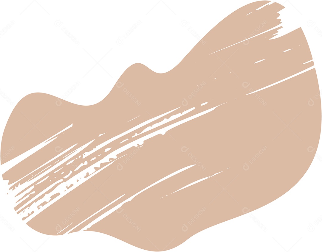 Shape Grunge Mancha de Tinta Marrom Claro Ilustração Vetor EPS