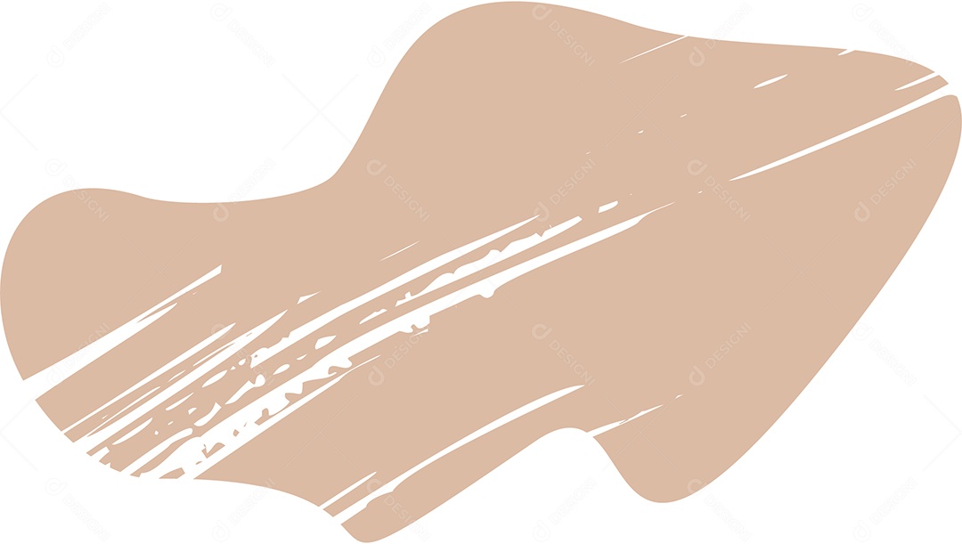 Shape Grunge Mancha de Tinta Marrom Claro Ilustração Vetor EPS