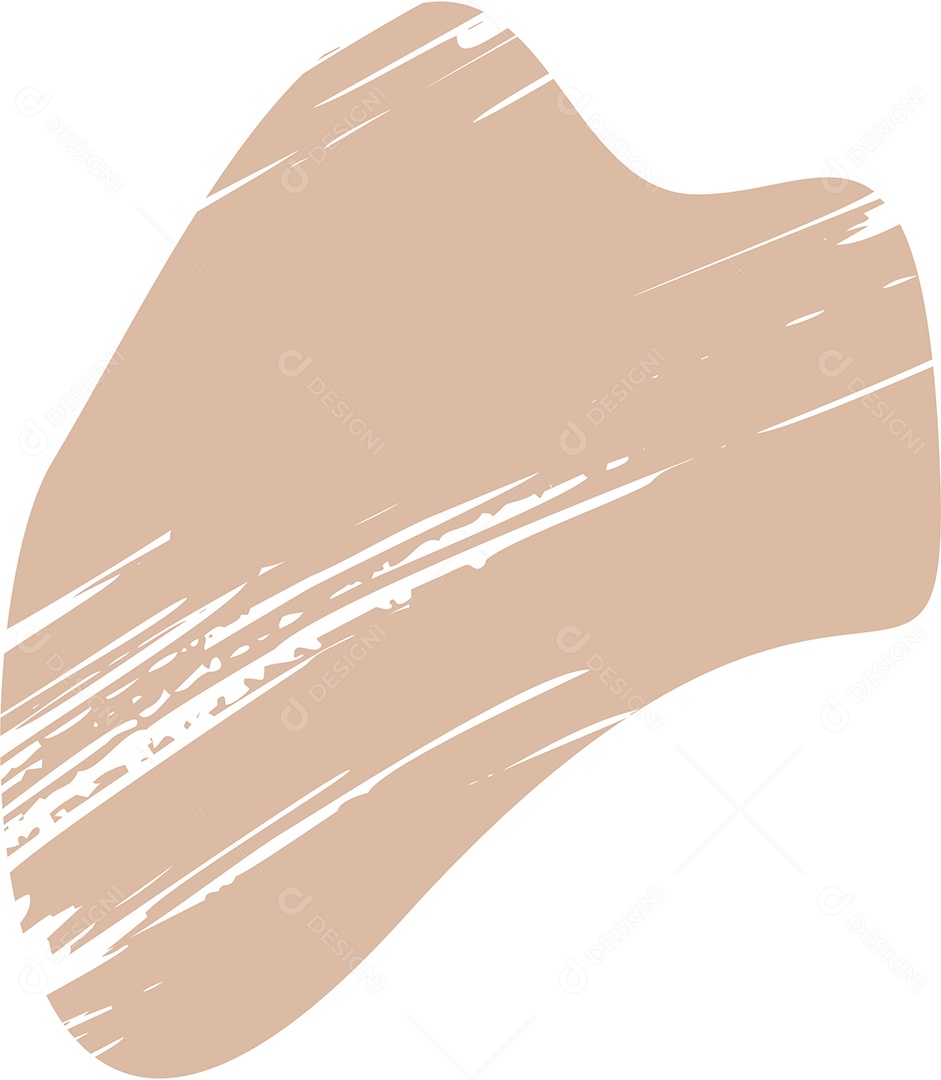 Shape Grunge Mancha de Tinta Marrom Claro Ilustração Vetor EPS