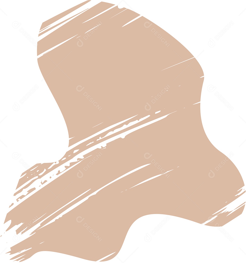 Shape Grunge Mancha de Tinta Marrom Claro Ilustração Vetor EPS