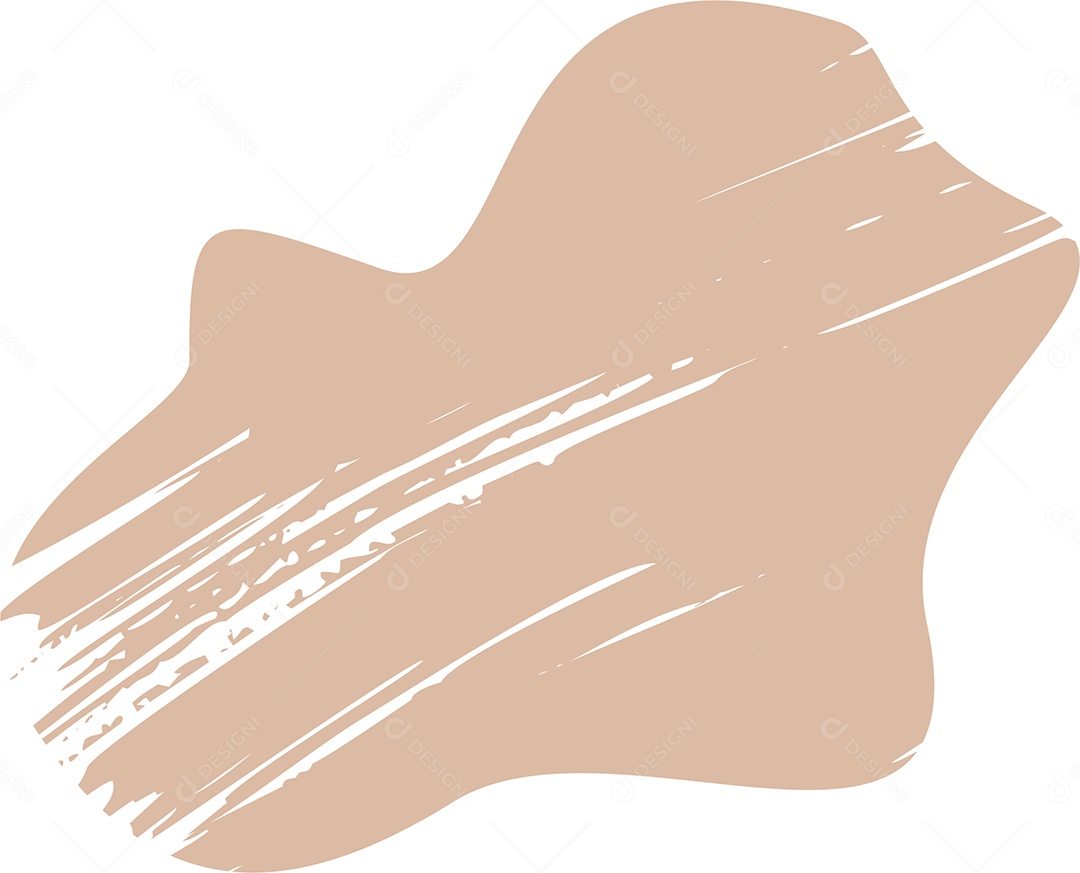 Shape Grunge Mancha de Tinta Marrom Claro Ilustração Vetor EPS