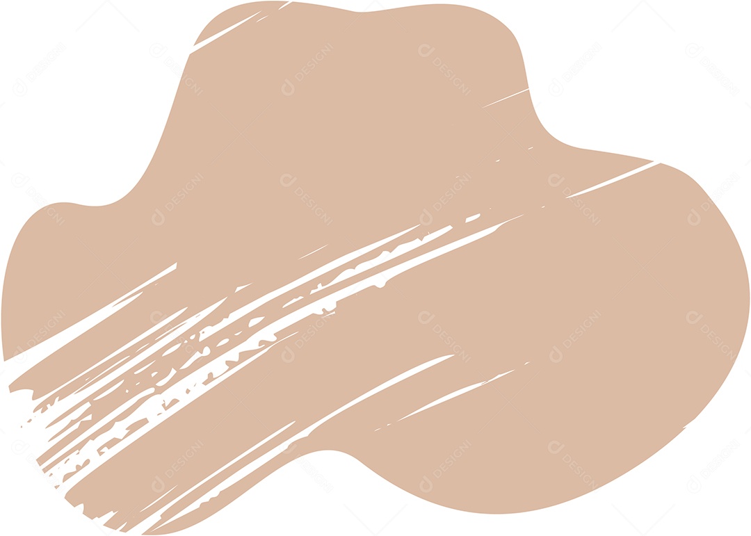 Shape Grunge Mancha de Tinta Marrom Claro Ilustração Vetor EPS