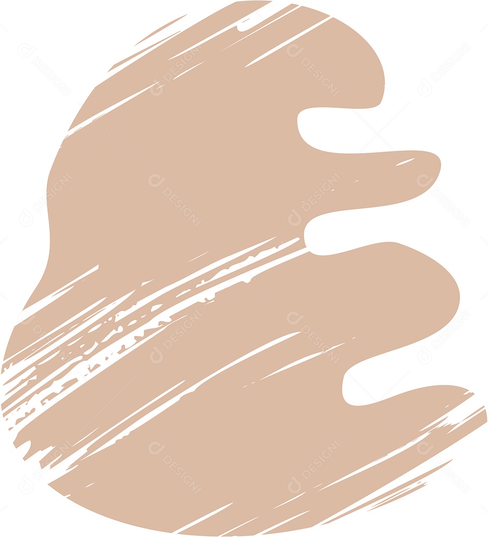 Shape Grunge Mancha de Tinta Marrom Claro Ilustração Vetor EPS