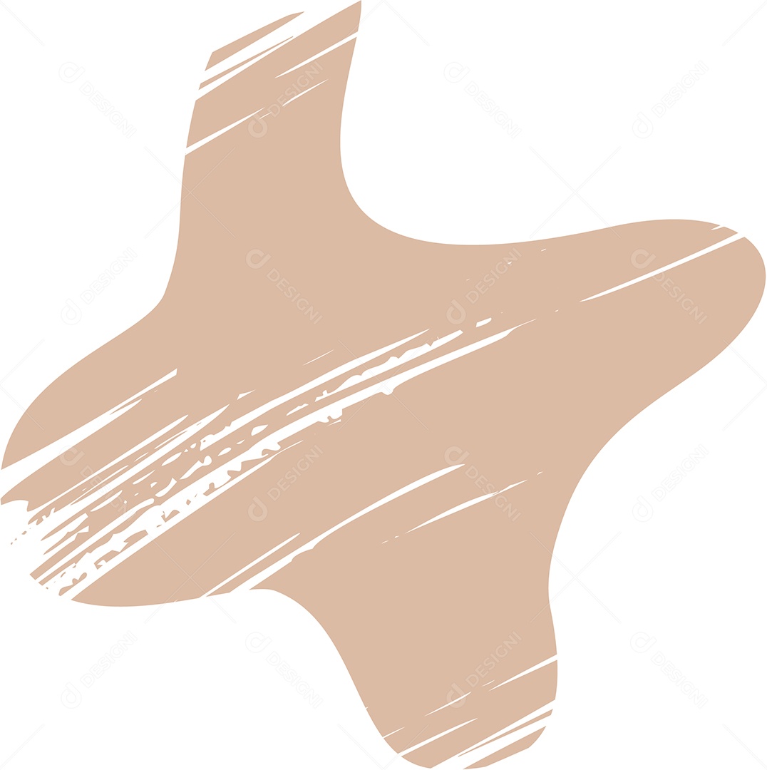 Shape Grunge Mancha de Tinta Marrom Claro Ilustração Vetor EPS