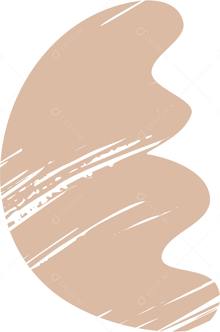 Shape Grunge Mancha de Tinta Marrom Claro Ilustração Vetor EPS