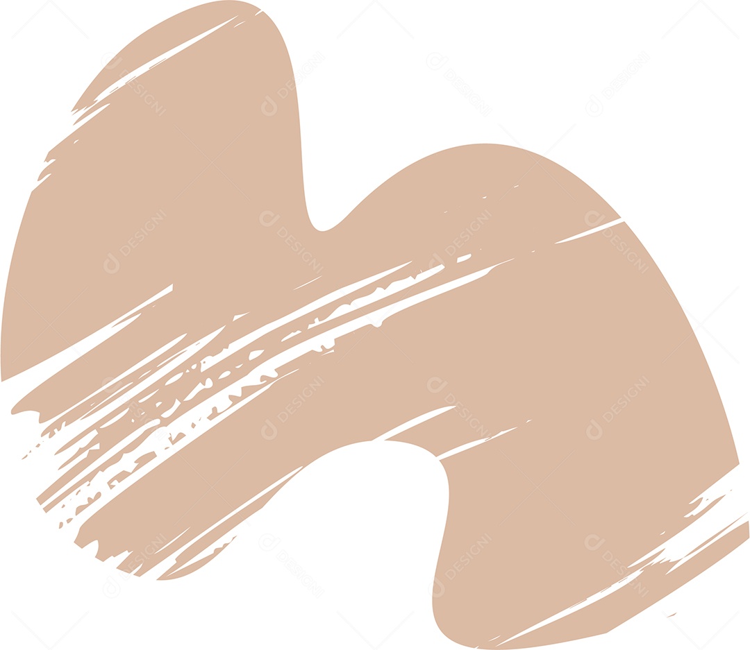 Shape Grunge Mancha de Tinta Marrom Claro Ilustração Vetor EPS