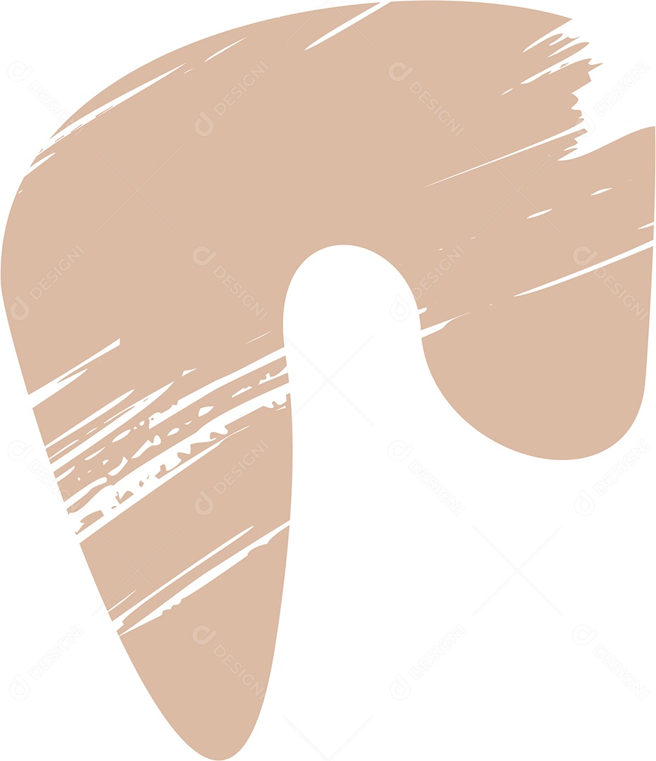 Shape Grunge Mancha de Tinta Marrom Claro Ilustração Vetor EPS