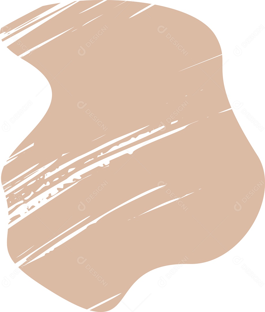 Shape Grunge Mancha de Tinta Marrom Claro Ilustração Vetor EPS