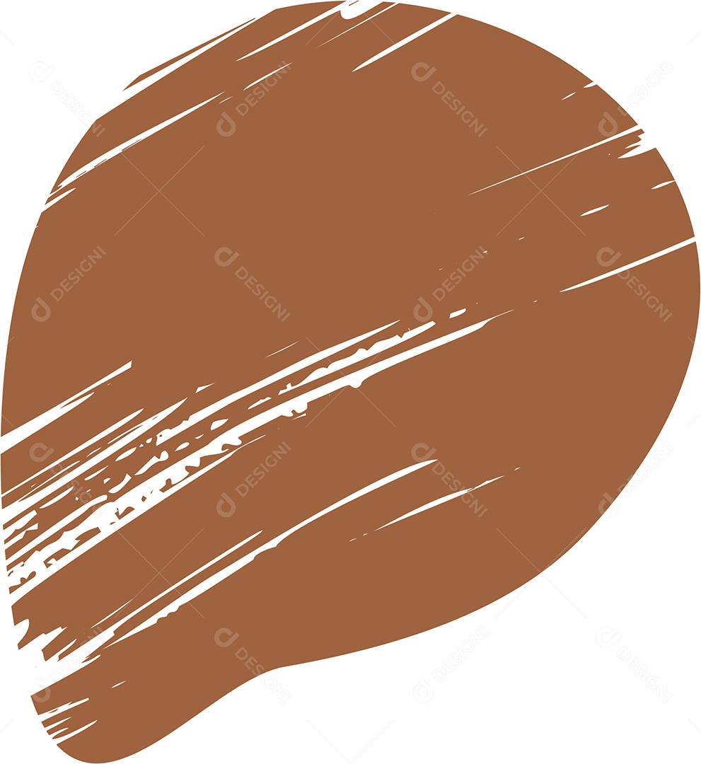 Shape Grunge Mancha de Tinta Marrom Ilustração Vetor EPS