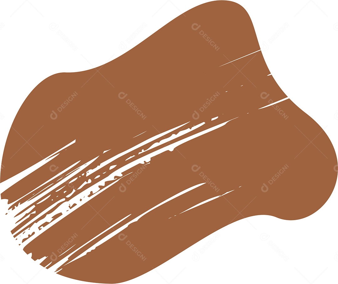 Shape Grunge Mancha de Tinta Marrom Ilustração Vetor EPS