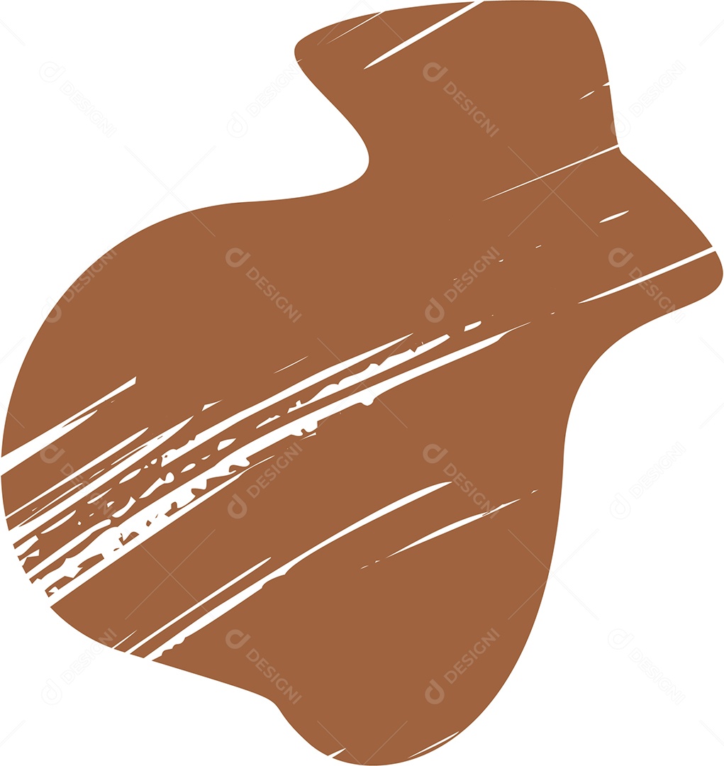 Shape Grunge Mancha de Tinta Marrom Ilustração Vetor EPS