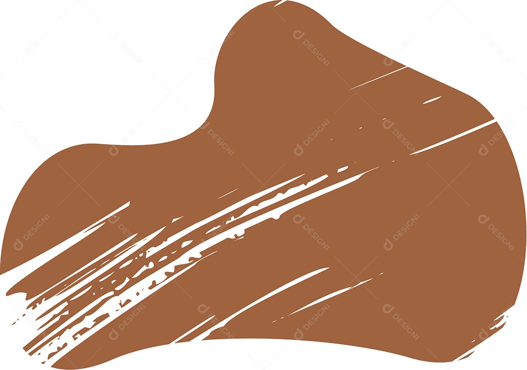 Shape Grunge Mancha de Tinta Marrom Ilustração Vetor EPS