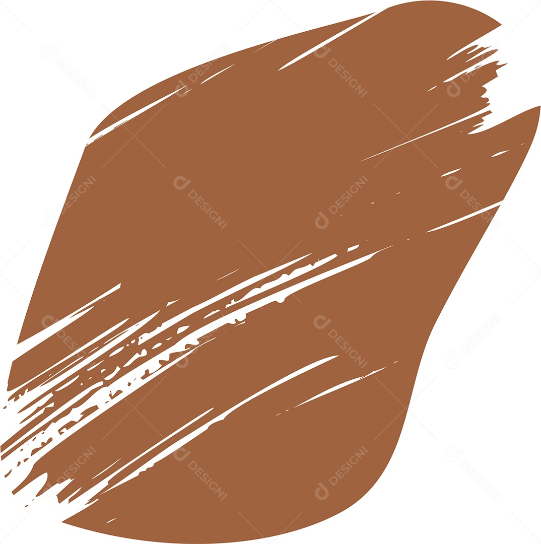 Shape Grunge Mancha de Tinta Marrom Ilustração Vetor EPS