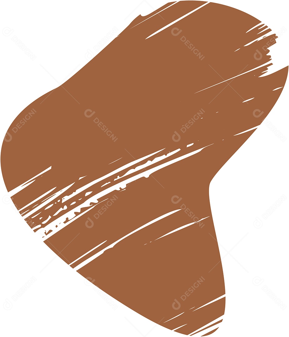 Shape Grunge Mancha de Tinta Marrom Ilustração Vetor EPS