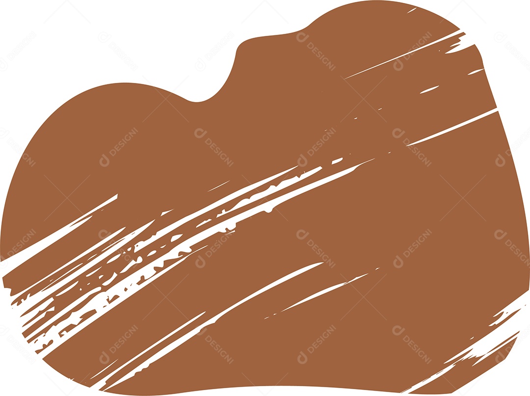 Shape Grunge Mancha de Tinta Marrom Ilustração Vetor EPS