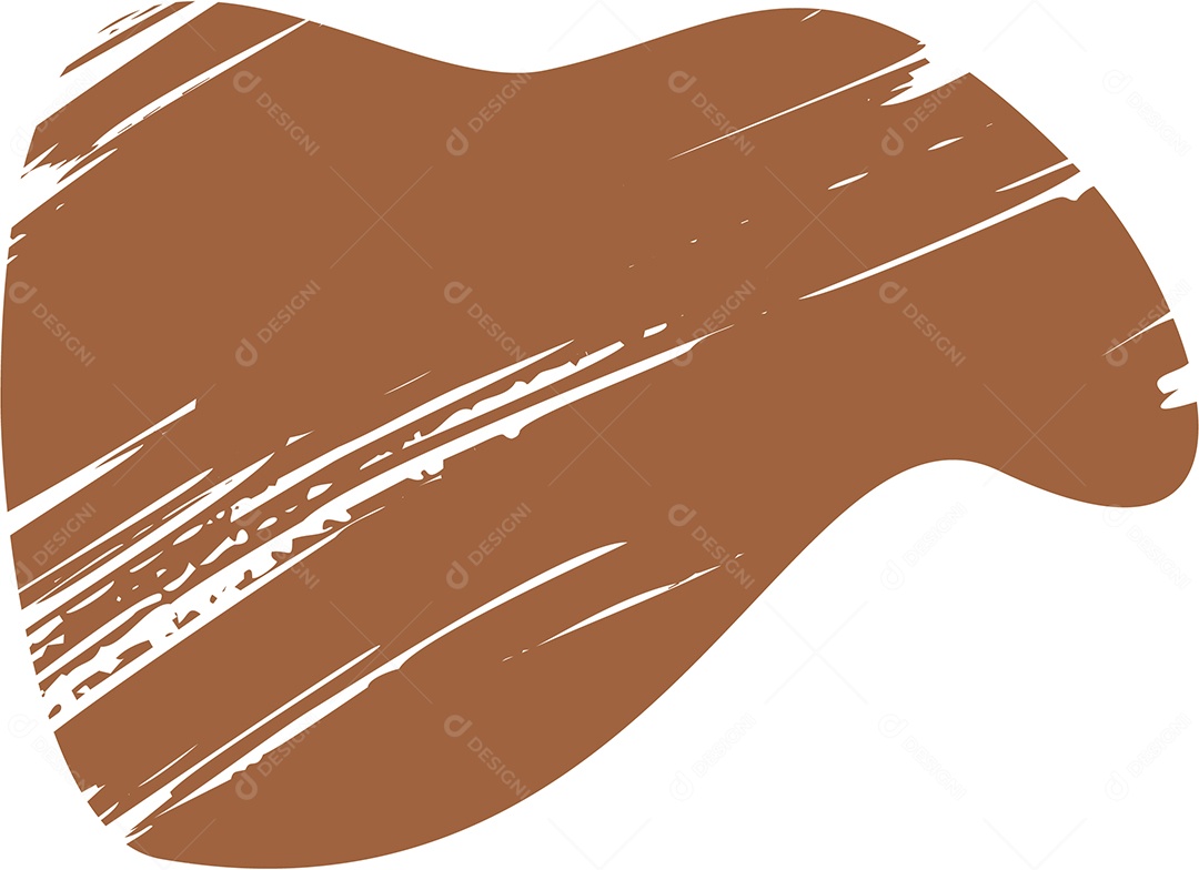 Shape Grunge Mancha de Tinta Marrom Ilustração Vetor EPS