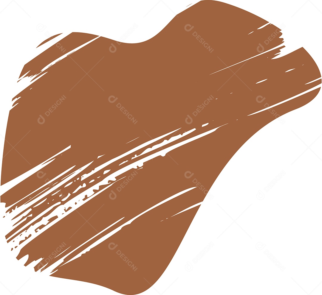 Shape Grunge Mancha de Tinta Marrom Ilustração Vetor EPS