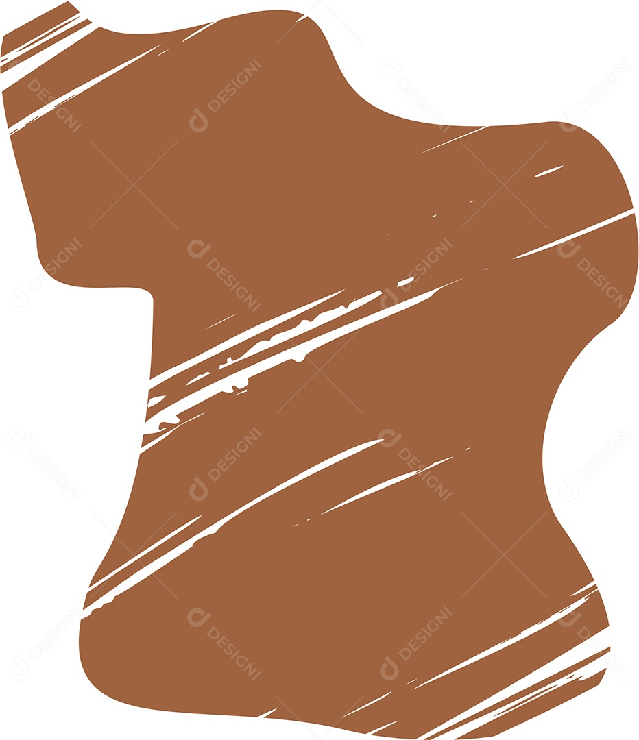 Shape Grunge Mancha de Tinta Marrom Ilustração Vetor EPS