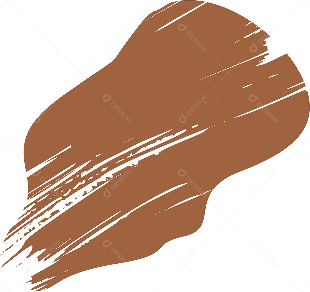 Shape Grunge Mancha de Tinta Marrom Ilustração Vetor EPS