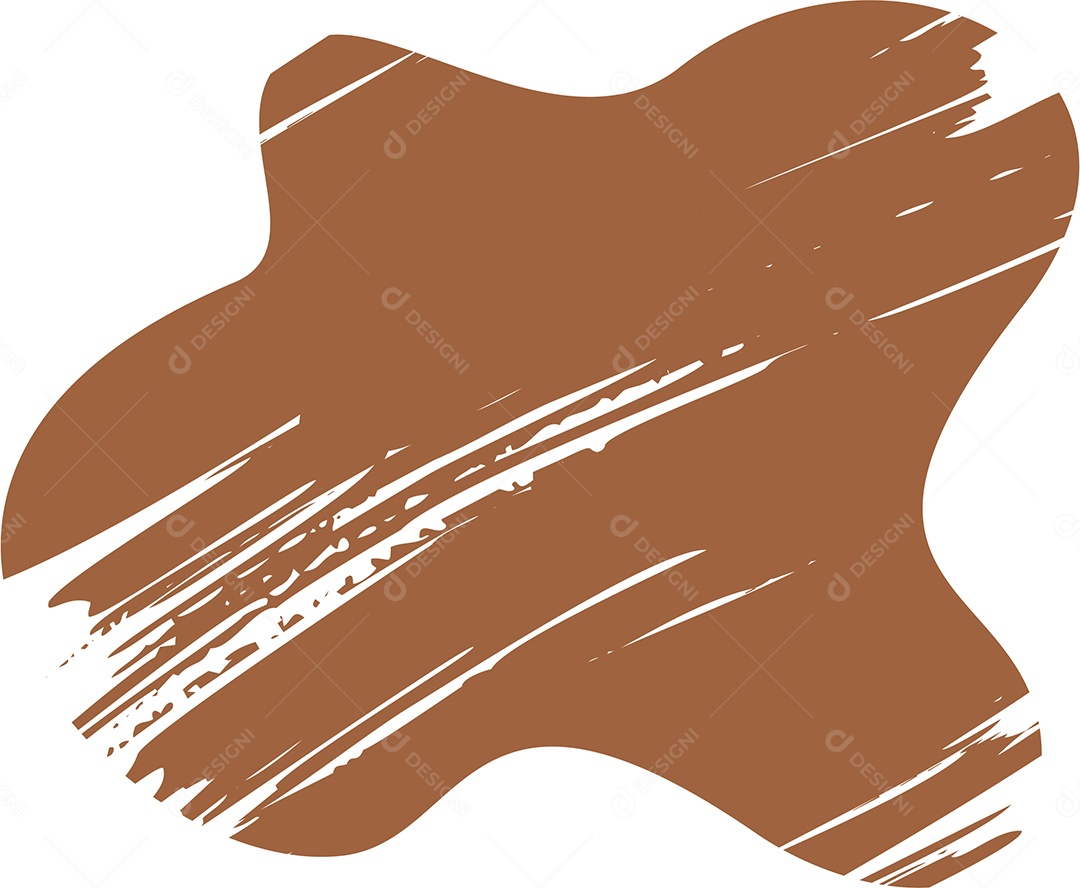Shape Grunge Mancha de Tinta Marrom Ilustração Vetor EPS