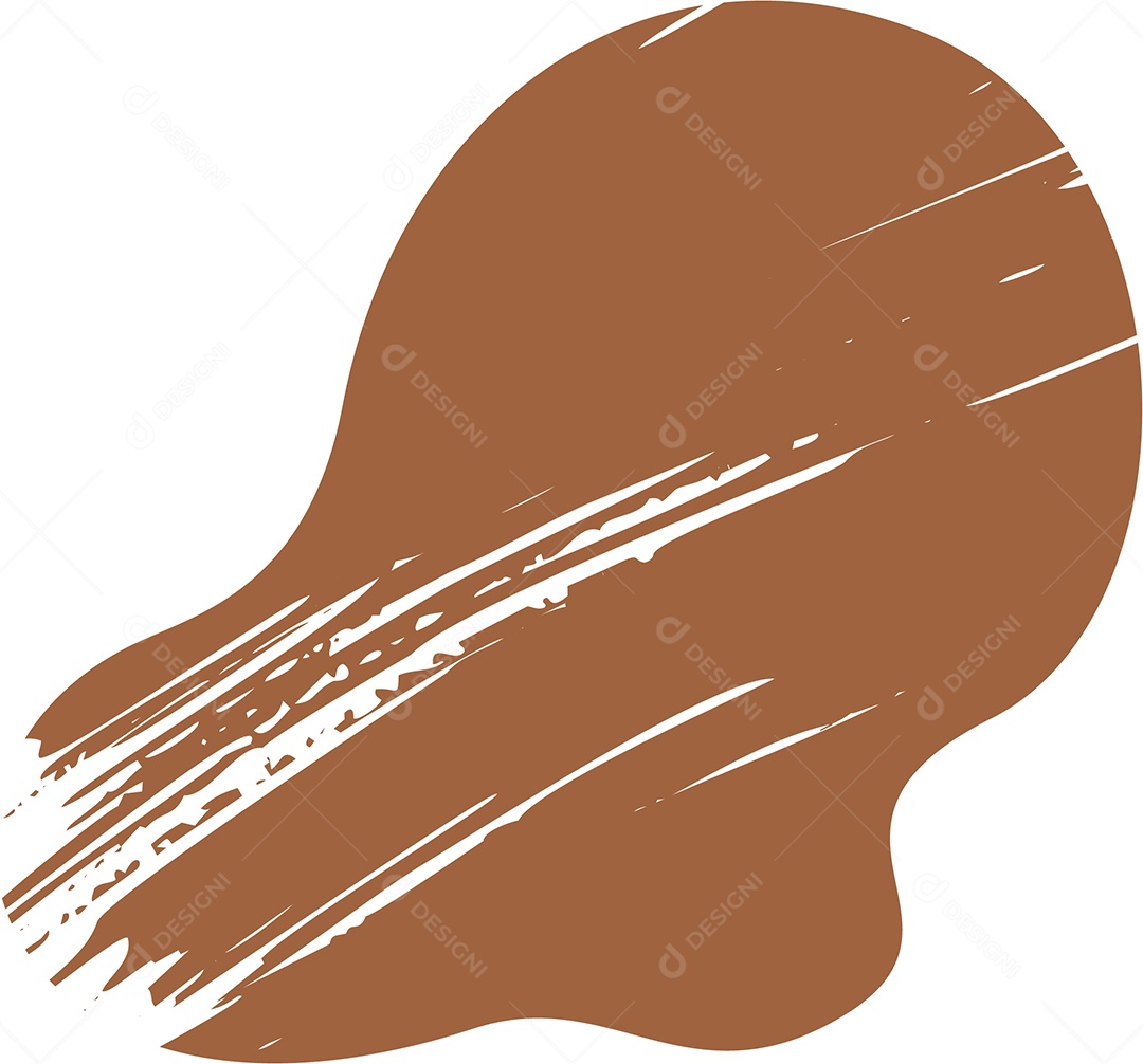 Shape Grunge Mancha de Tinta Marrom Ilustração Vetor EPS