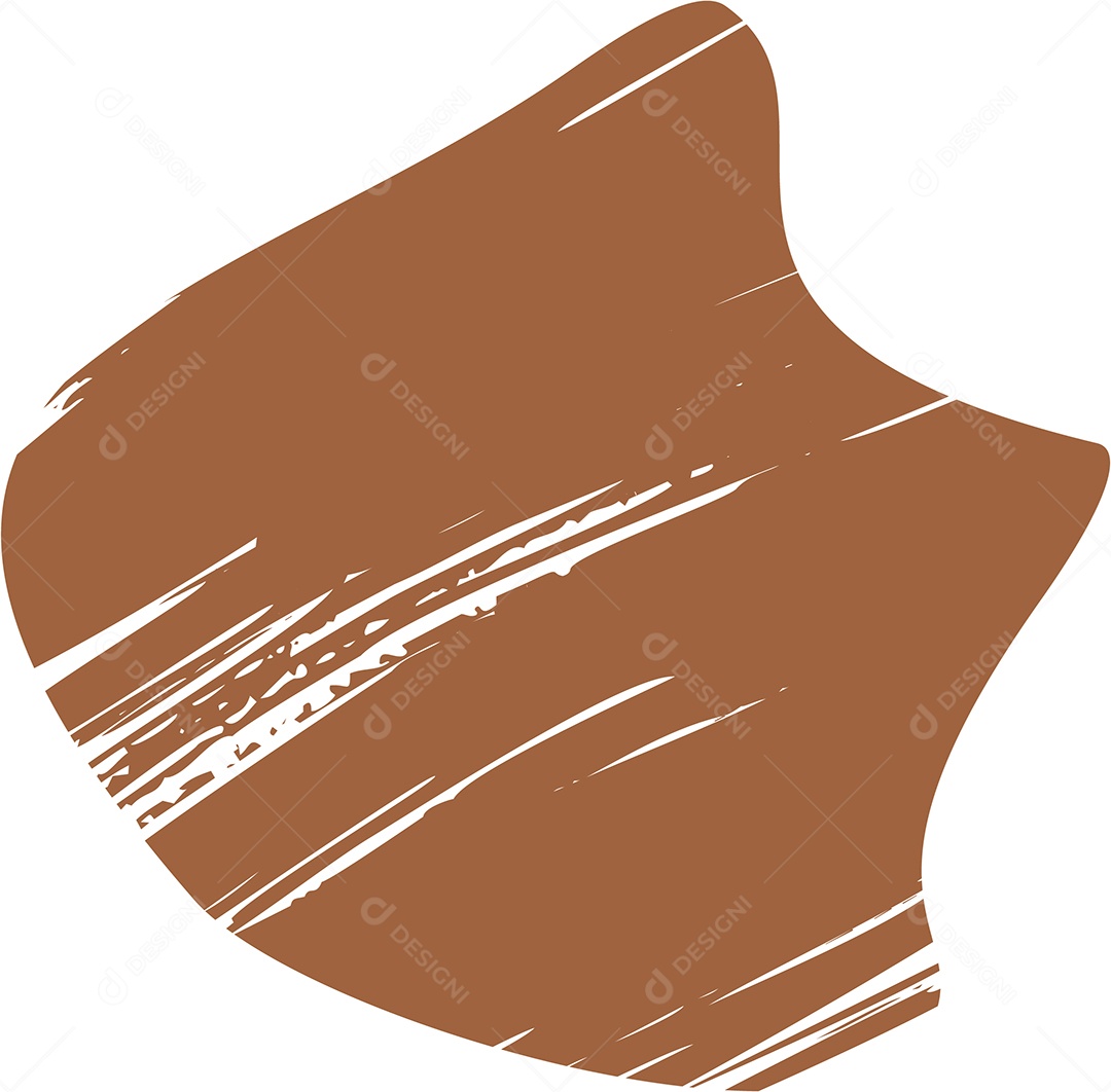 Shape Grunge Mancha de Tinta Marrom Ilustração Vetor EPS