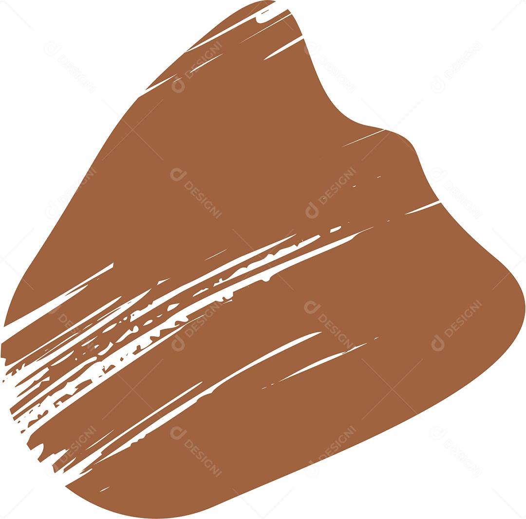 Shape Grunge Mancha de Tinta Marrom Ilustração Vetor EPS