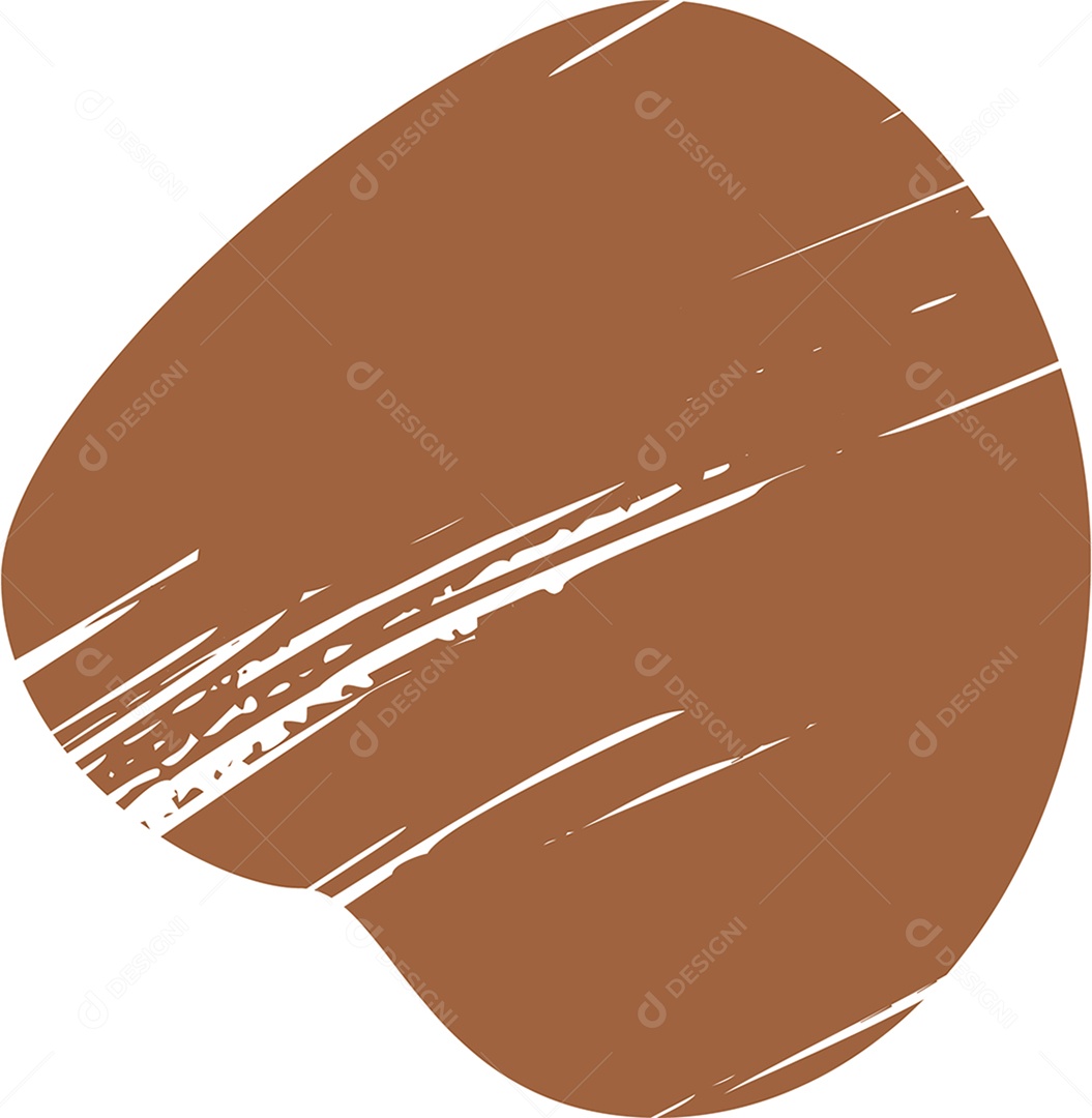 Shape Grunge Mancha de Tinta Marrom Ilustração Vetor EPS