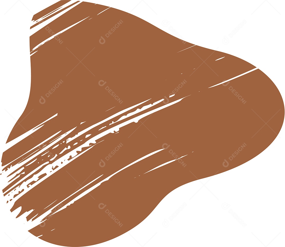 Shape Grunge Mancha de Tinta Marrom Ilustração Vetor EPS