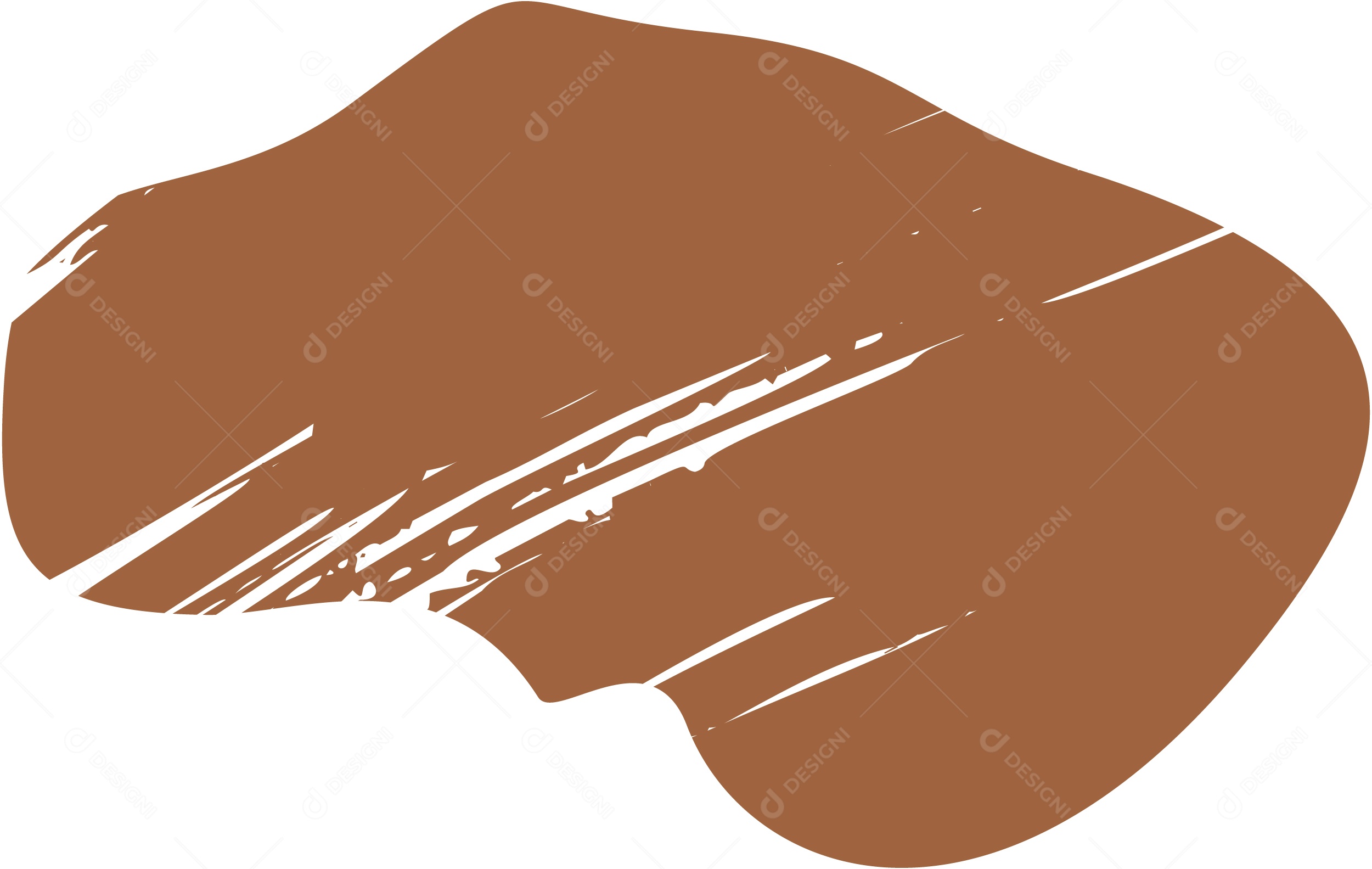 Shape Grunge Mancha de Tinta Marrom Ilustração Vetor EPS