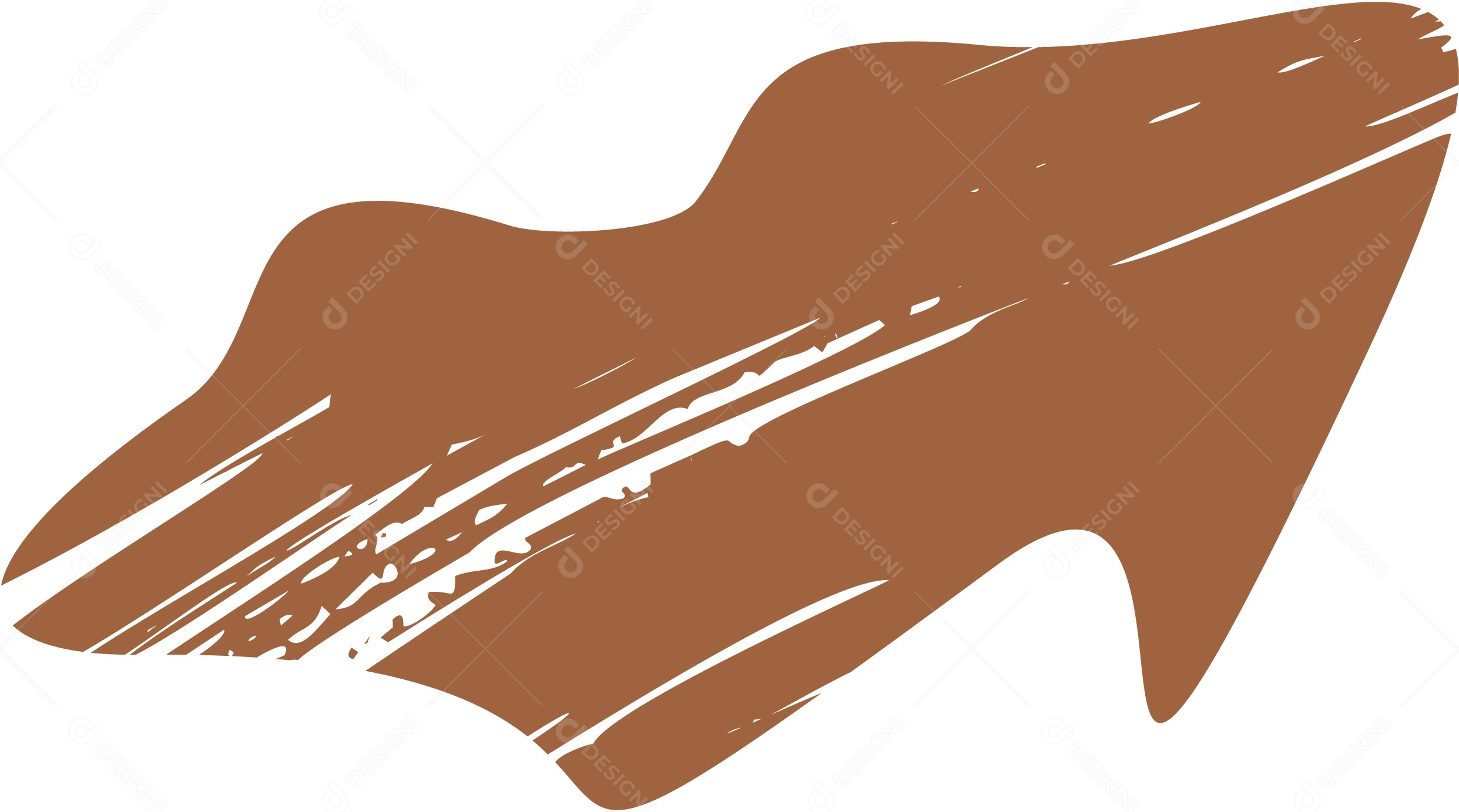 Shape Grunge Mancha de Tinta Marrom Ilustração Vetor EPS