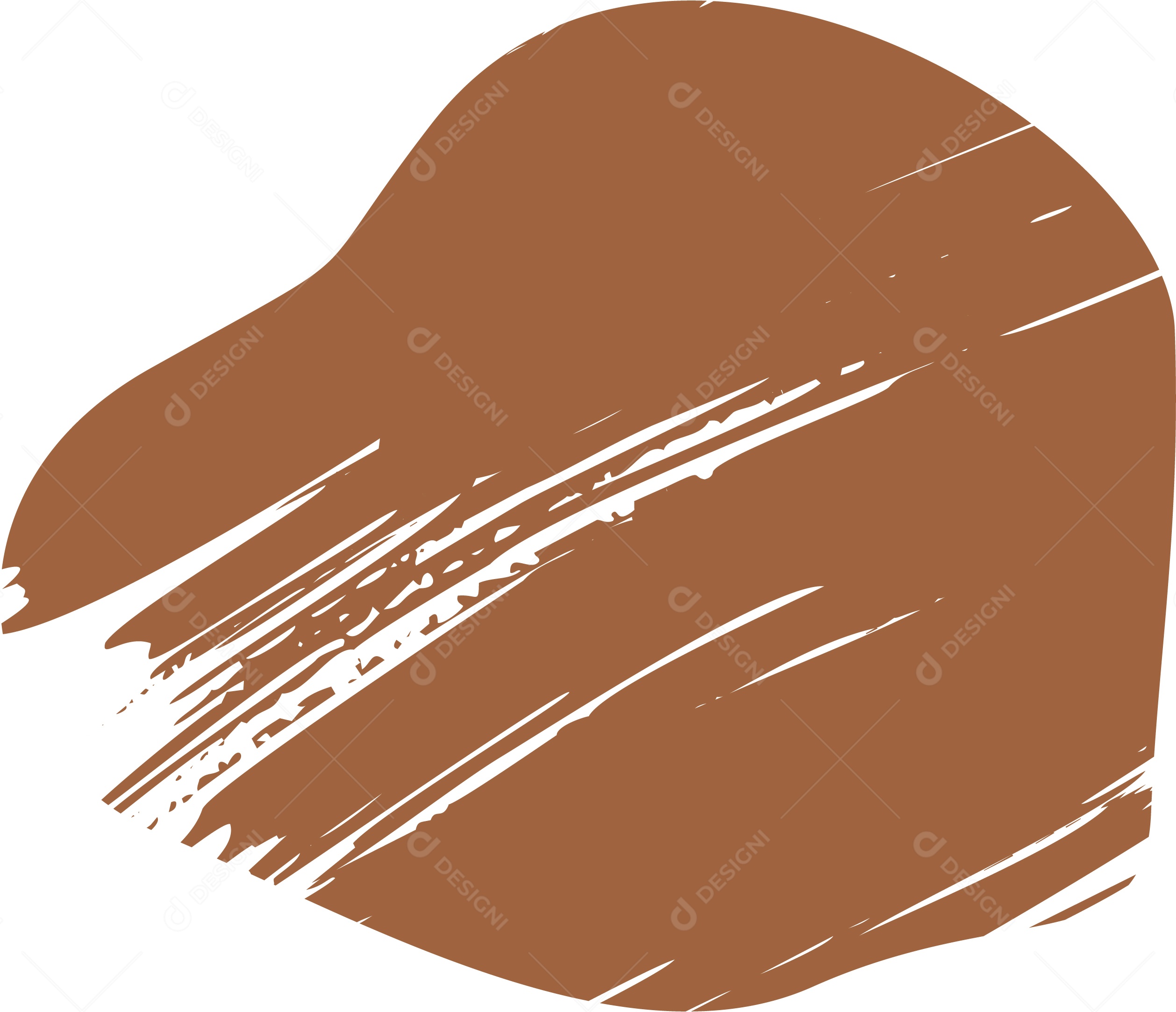 Shape Grunge Mancha de Tinta Marrom Ilustração Vetor EPS