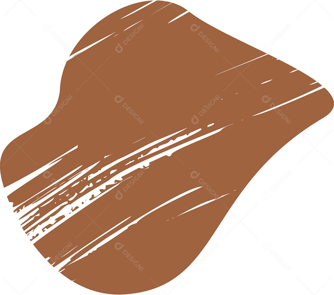 Shape Grunge Mancha de Tinta Marrom Ilustração Vetor EPS