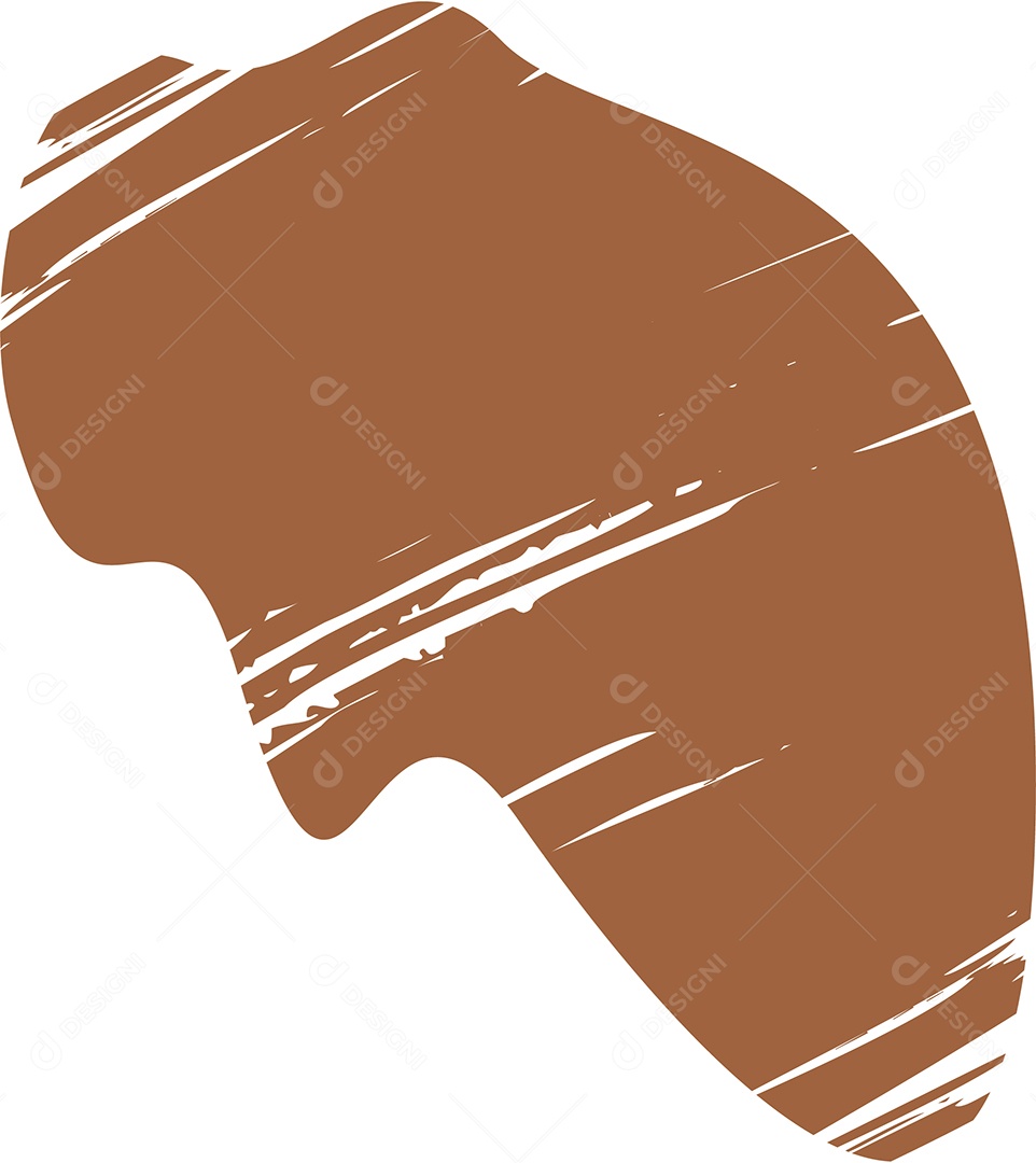 Shape Grunge Mancha de Tinta Marrom Ilustração Vetor EPS