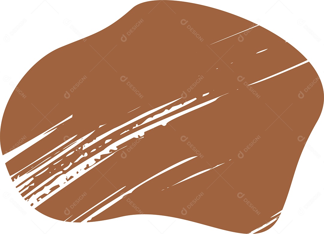 Shape Grunge Mancha de Tinta Marrom Ilustração Vetor EPS