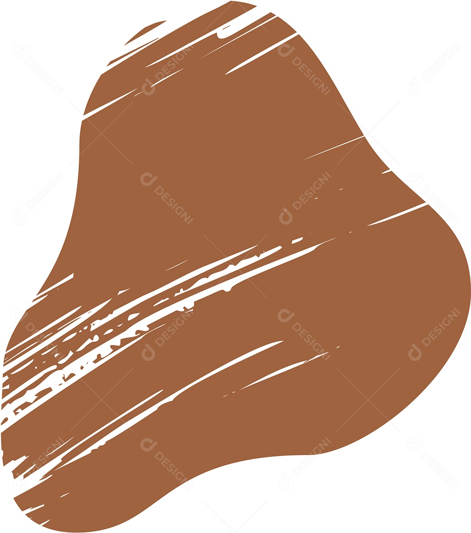 Shape Grunge Mancha de Tinta Marrom Ilustração Vetor EPS