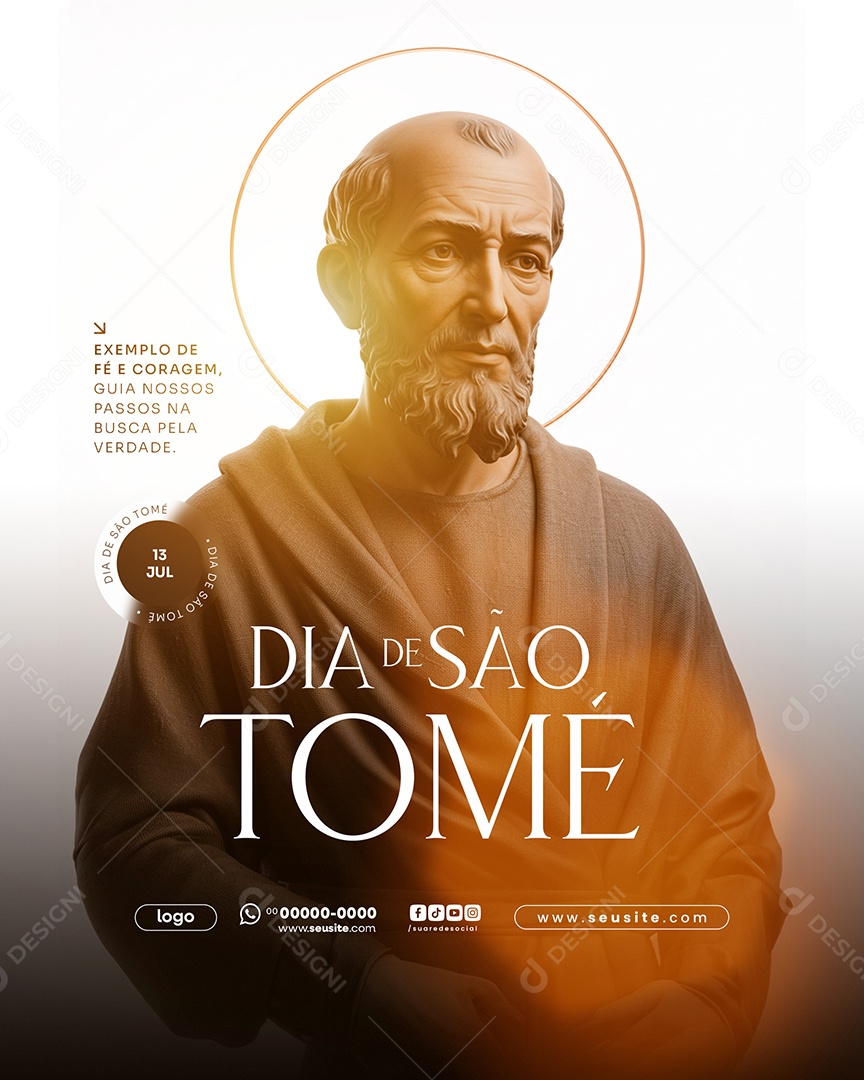 Dia de São Tomé Apóstolo 03 de Julho Social Media PSD Editável