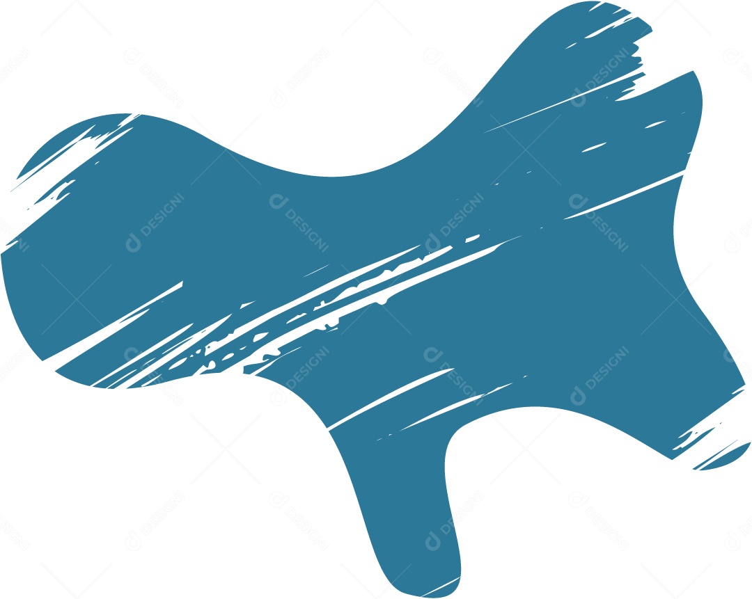 Shape Grunge Mancha de Tinta Azul Ilustração Vetor EPS