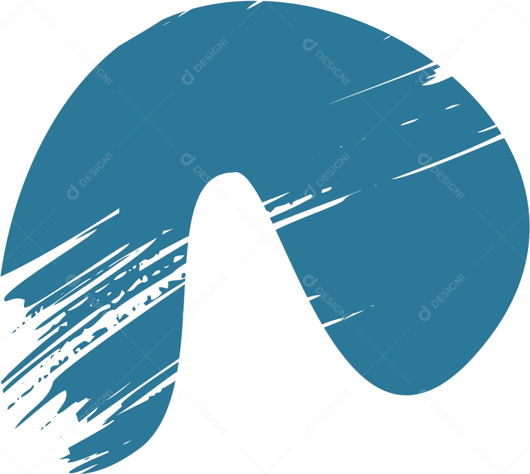 Shape Grunge Mancha de Tinta Azul Ilustração Vetor EPS