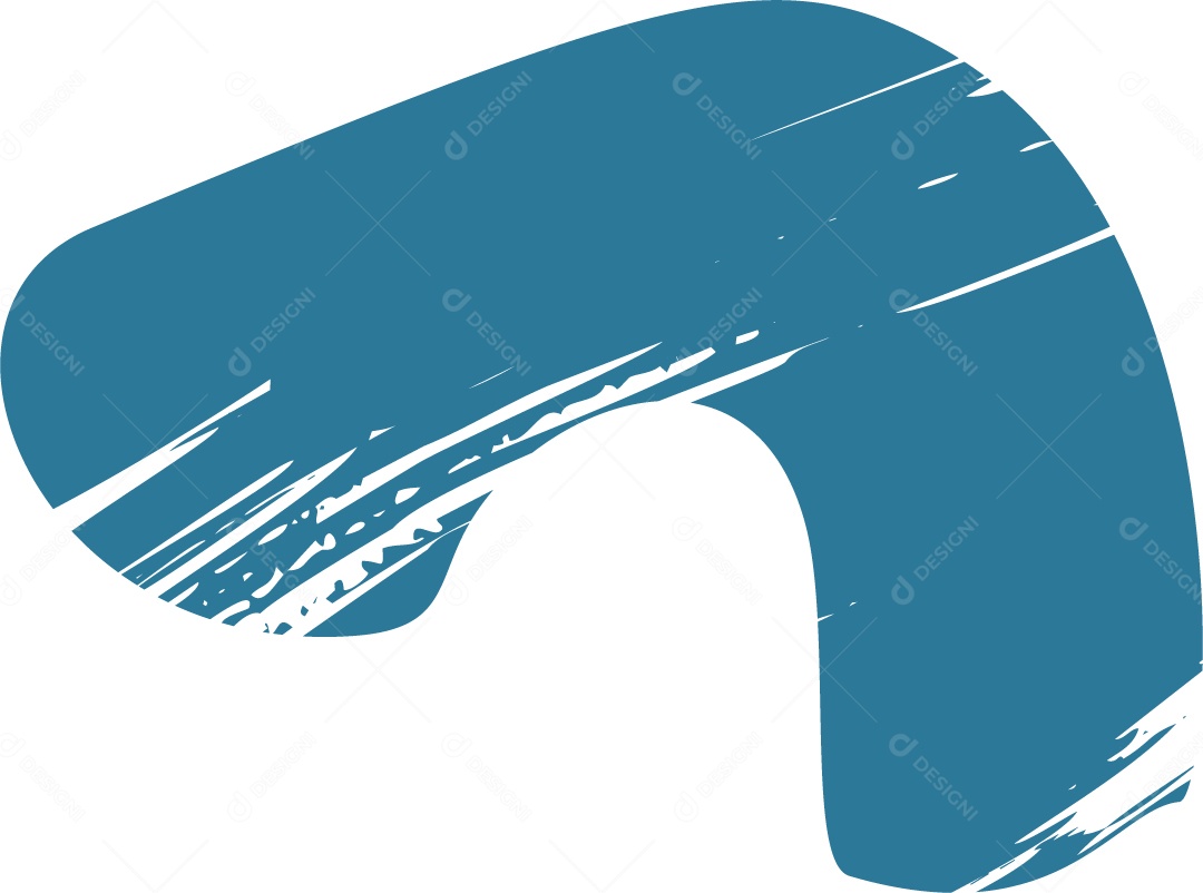 Shape Grunge Mancha de Tinta Azul Ilustração Vetor EPS