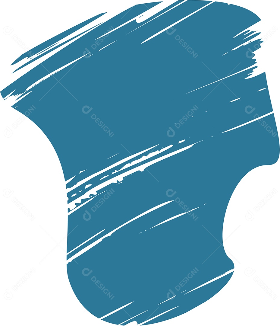 Shape Grunge Mancha de Tinta Azul Ilustração Vetor EPS
