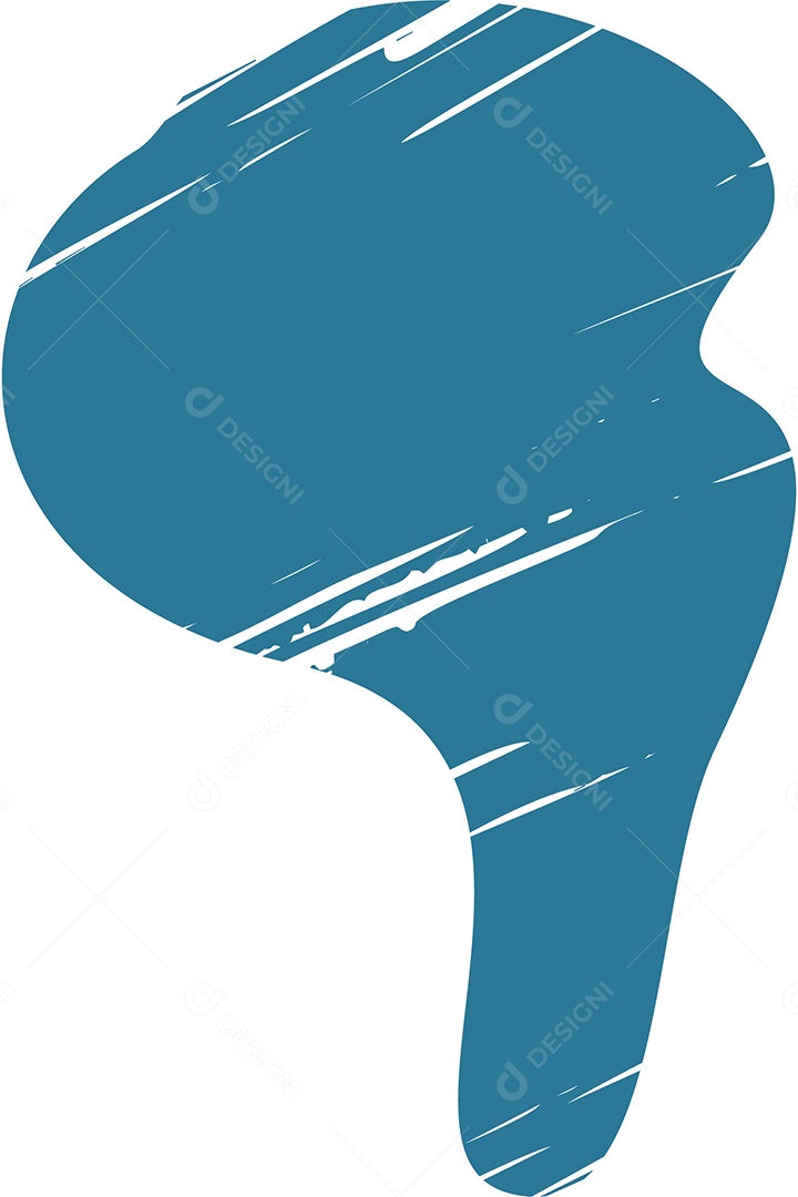 Shape Grunge Mancha de Tinta Azul Ilustração Vetor EPS