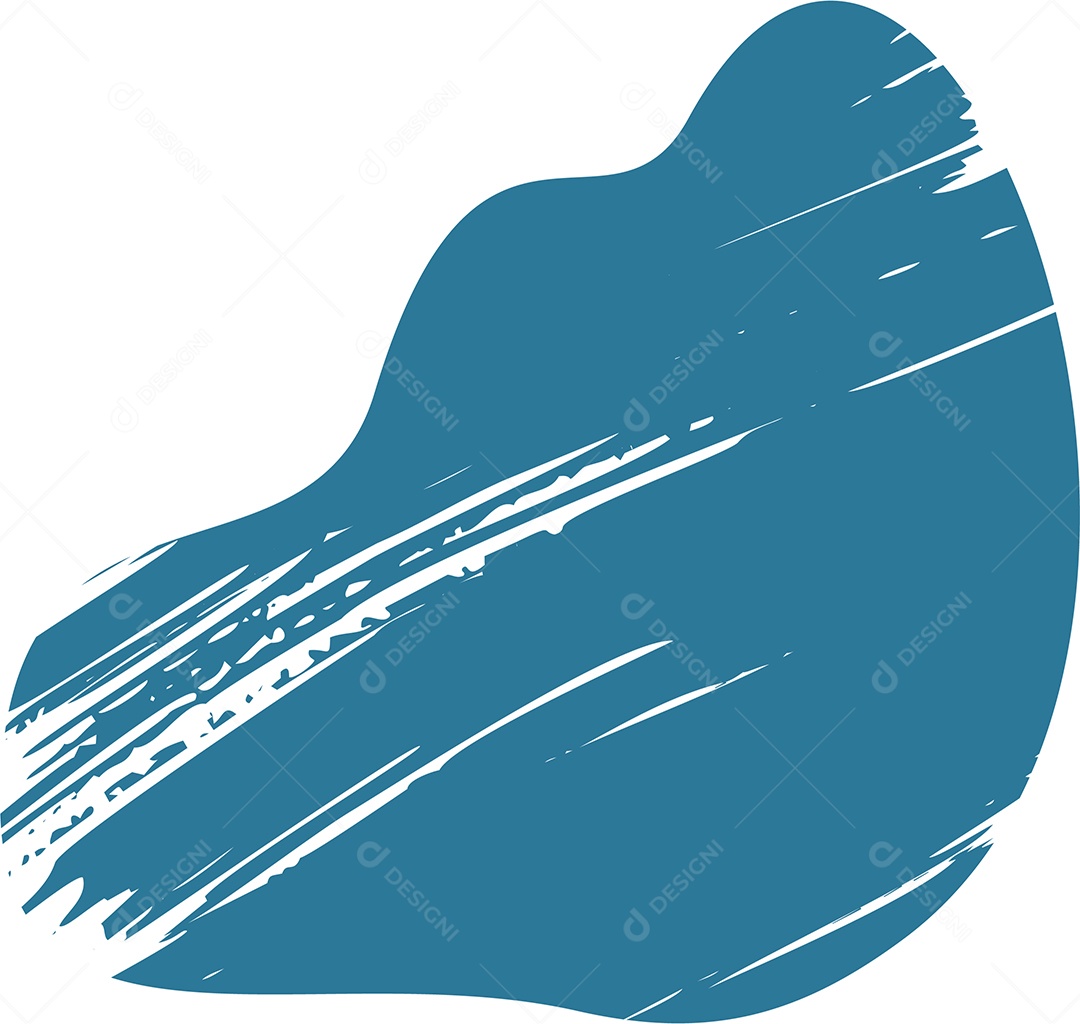 Shape Grunge Mancha de Tinta Azul Ilustração Vetor EPS