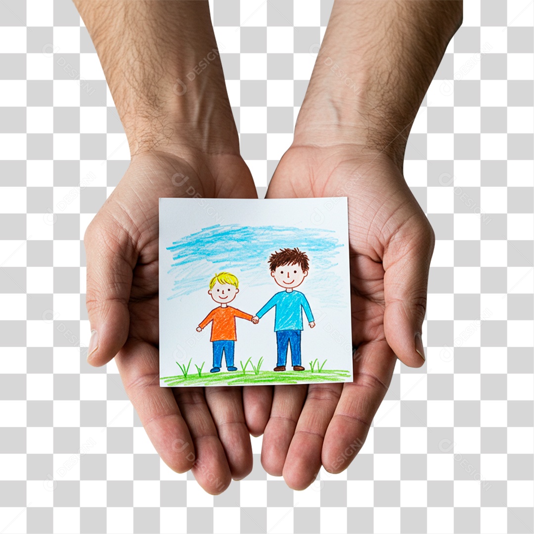 Mão Segurando Desenho PNG Transparente